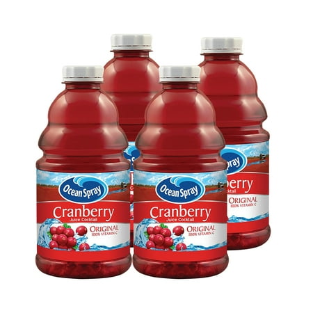 (4 Pack) Ocean Spray Juice Cocktail, Cranberry, 46 Fl Oz, 1
