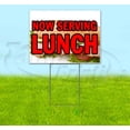 thumbnail image 1 of Now Serving Lunch (18" x 24") Yard Sign, Includes Metal Step Stake, 1 of 6