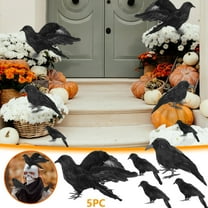 5pc Simulation Crow Decoration All Saints Crow Props Simulation Party Supplies Decoration Halloween Decorations