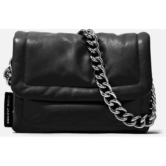 New Marc Jacobs Pillow Women's Black Lambskin Leather Shoulder Bag