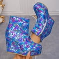 thumbnail image 2 of WSBDENLK Women's Colorful Ankle Boots with Side Zipper Plus-Size Comfortable Wedge Heel Ankle Boots, 2 of 9