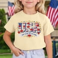 thumbnail image 2 of CONZONE Independence Day Girls Tshirts Short Sleeve 4Th Of July T Shirts For Girls Usa Letter Graphic Crew Neck Fashion 250Th Anniversary Kids Spring Summer Tops, 2 of 4