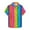 Multicolor 11, variant on ZRGHAOYLQ Mens Summer Rainbow Striped Shirt Short Sleeve Big and Tall Plus Size T Shirts Comfy Lapel Collar Button Down Shirt Hawaiian Going Out Beach Vocation Tops