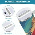 thumbnail image 3 of Yayeee 40oz Double-Wall Insulated Stainless Steel Tumbler with Handle Bottle, Colorful Road, 3 of 8