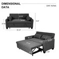thumbnail image 6 of Liangfu 60 inch Convertible Sofa Bed with Adjustable Backrest, Pull - Out Design & Side Storage, Ideal for Multi - Space Use for Living Room, Bedroom, Study Gray, 6 of 6