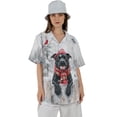 thumbnail image 4 of Playful Pitbull Welcomes Winter Snowy Day with Cardinal Bird Hawaiian Shirt Breathable Summer Unisex Merch Terrier Dog Lover - 2017, 4 of 6