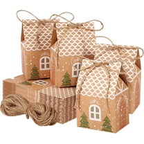 XIHAMA 50-Piece Mini Christmas Party Gift Box & Bag Set Compact Gift Boxes for Christmas Treats & Parties