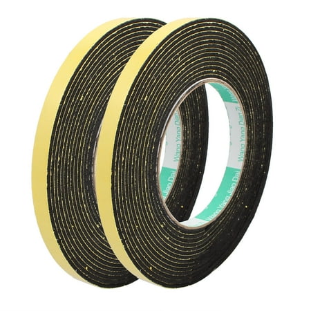 2Pcs 10mm Width 2mm Thick Single Sided Sealing Shockproof Sponge Tape 5m Length
