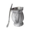thumbnail image 4 of Kit de copa de yerba pareja mata calabaza anti -escalando taza de café taza de dos paredes de taza de té para dormitorio de dormitorios en el Gris, 4 of 8