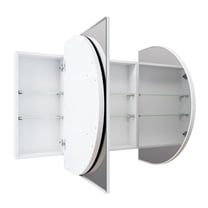 Glass Warehouse Stainless Steel Pill Medicine Cabinet White