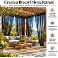 thumbnail image 4 of Extra Wide Outdoor Curtains, Waterproof Mesh Screen for Privacy, Bug Netting for Patio Porch Balcony Pergola Terrace, 78.74" x 95.28", Topliu, 4 of 8