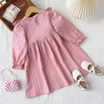 thumbnail image 6 of Toddler Girl Party Dress 2Nd Birthday Outfit Girl Toddler Dress Long Sleeve Baby Little Girls Dresses Ruffle Fall Winter Dresses for Girls Casual Party Birthday Dress Pink 5 Years, 6 of 9