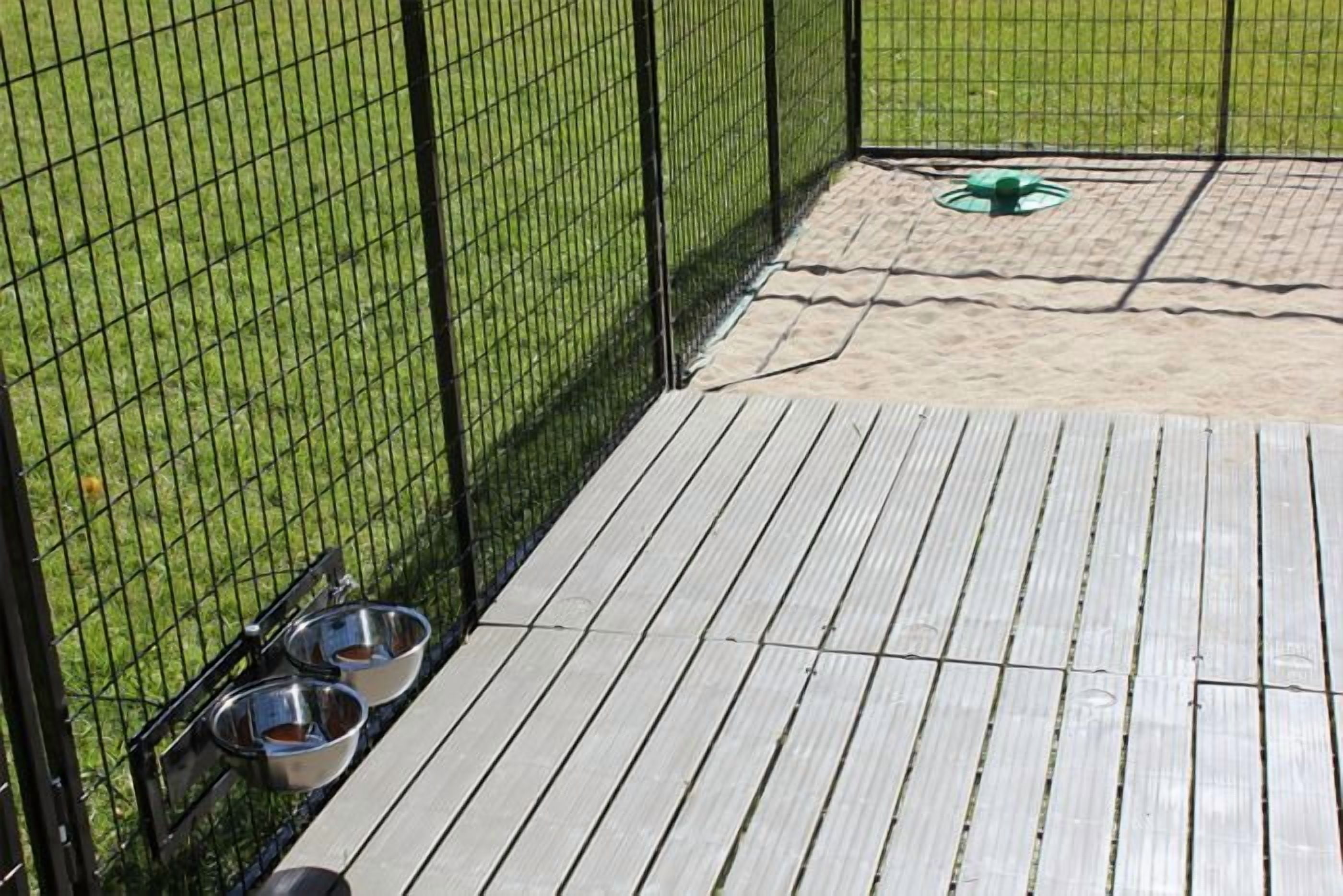 Single Large 2' X 4' Raised Dog Kennel Run Flooring Panel Gray