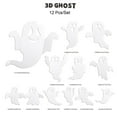 thumbnail image 2 of Decoraciones Navideñas 12 luces LED nocturnas de Halloween, pegatinas de pared fantasma, decoración para interiores y exteriores, color blanco Yulucky, 2 of 6