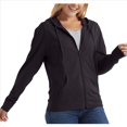 thumbnail image 3 of Sudadera con Capucha y Cremallera de Punto Flameado para Mujer, Camiseta Texturizada con Cremallera para Mujer Negro XL, 3 of 8