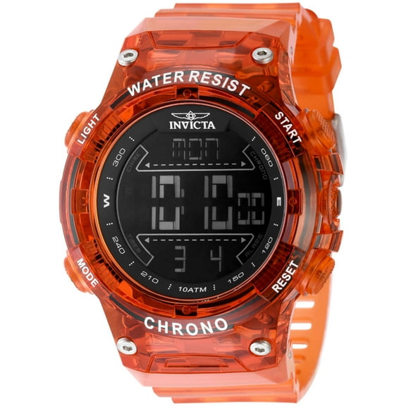 Invicta 49046 Men's Invicta Racing Orange Case Strap Digital Watch