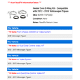 thumbnail image 2 of Heater Core O-Ring Kit - Compatible with 2012 - 2018 Volkswagen Tiguan 2013 2014 2015 2016 2017, 2 of 2