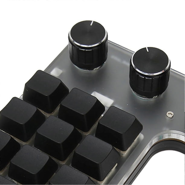 Mechanical Keyboard 12 Keys 3 Buttons Red Switch Dustproof Volume Control Multi-function Keyboard for Gaming Office Wireless Bluetooth with Battery