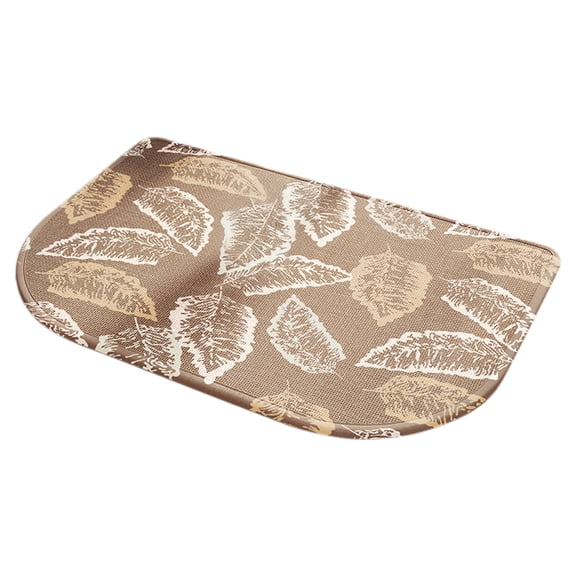 Half Circle Bath Mat, Thin Non- Bathroom Rug with Rubber Backing, Quick Dry Washable Woven Bath Mat Fits Under Door, Absorbent Low Pile Shower Rug for Bathroom Floor, 15.7"x23.6"