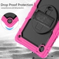 thumbnail image 7 of For Samsung Galaxy Tab A8 Case 10.5 inch, 360 Rotating Shockproof Cover with Stand, Screen Protector, Shoulder Strap (2022, SM-X200/X205/X207), Rose, 7 of 7