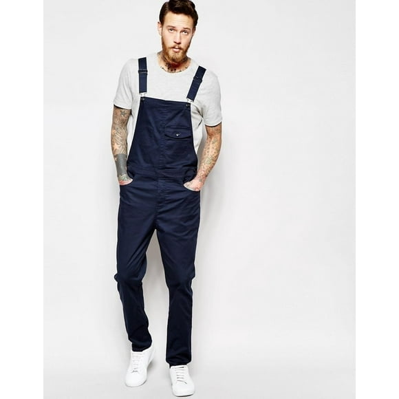 2020 Men Pants Men's Casual Bib Overalls Casual Solid Color Jumpsuit Jeans Suspender Pants S-3XL