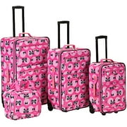 Angle View: Rockland Luggage Impulse 4 Piece Expandable Luggage Set, Multiple Colors