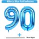 thumbnail image 2 of Globo LVMOQIQIU, 40 cm, azul, número 90, lámina para decoración de fiestas, 2 of 7