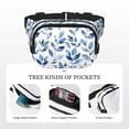 thumbnail image 5 of The Double-Layer Waist Bag Features A 6.3×9.1×2.8in Nylon Zipper And A Pull With A Zipper Compartment Watercolor Seamless Pattern With Leaves (3), 5 of 8