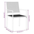 thumbnail image 2 of vidaXL Patio Chairs 2 pcs Black 21.3"x24.6"x35" Poly Rattan, 2 of 7