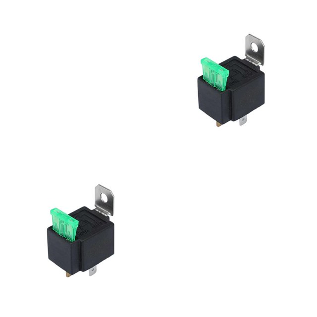 Scienceny Relé de fusible Contactos de aleación de plata Relés eléctricos Aumento de temperatura más baja Accesorio para el hogar 30A-12V 26x22x4 cm 1 2piezas