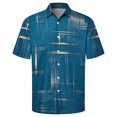 thumbnail image 5 of Kalauyu Button Down Shirts for Men Plaid Print Short Sleeve Shirts Casual Button-Up Blouse Summer Beach Outdoor Daily Wear Tops, 5 of 5