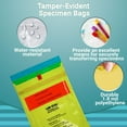 thumbnail image 4 of Yellow Specimen Transfer Bags, 1.8 Mil Tamper-Evident Adhesive, 1000 Count, 6 x 10 in, 4 of 6