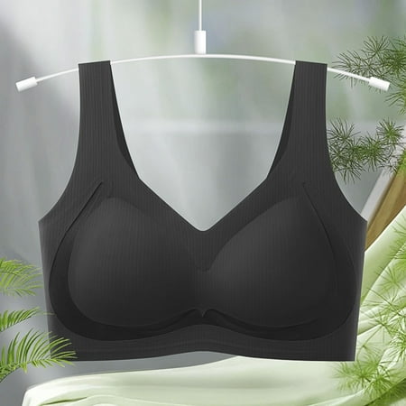 Elvqul Bras Women Black Racerback Underwire Nylon Underwear Bras