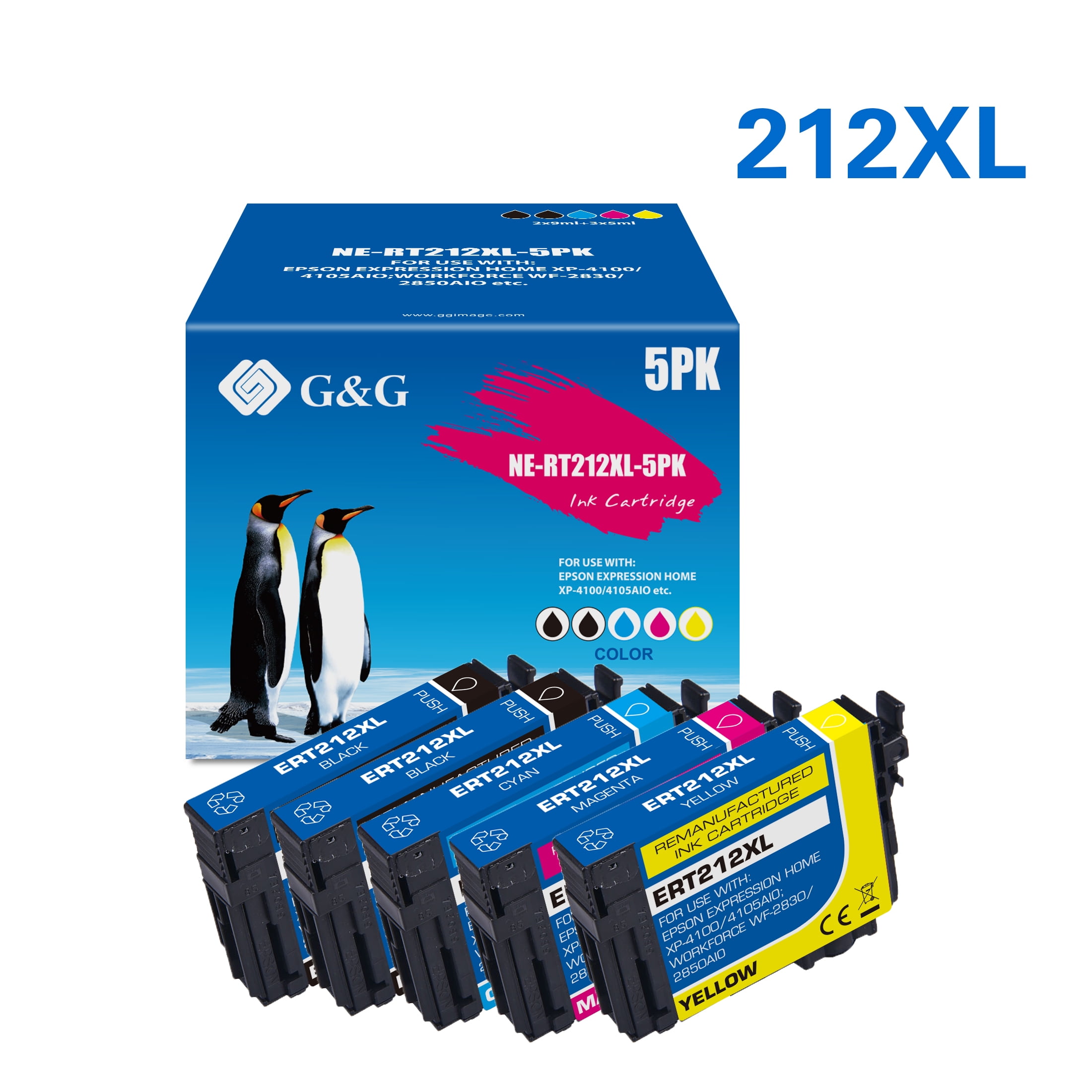 Buy G&G 212XL Ink Cartridges used for Epson T212XL T212 for XP4100 XP