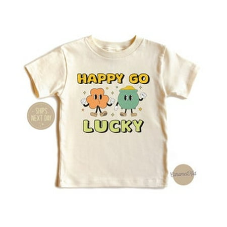 Bella Canvas St Patricks Lucky Baby Bodysuit Happy Go Lucky St Patricks Day Shirts St Patricks Day Natural Happy Go Lucky Kids Toddler Shirt