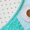 thumbnail image 5 of YJ.GWL Round Fluffy Area Rugs Fluffy Carpet Plush Rug for Living Room Bedroom Circular Fuzzy Mat, 4x4 Ft, Teal Blue, 5 of 6