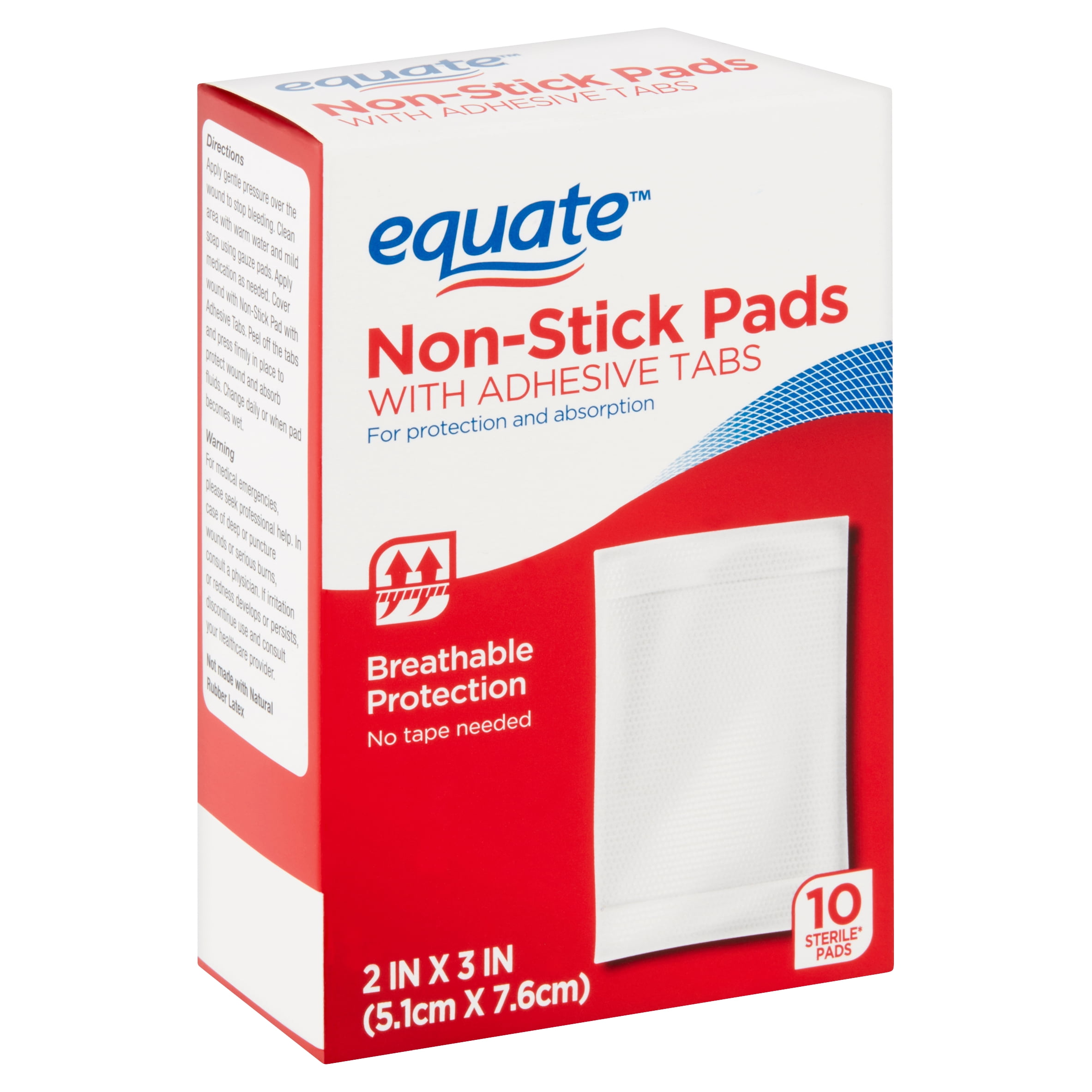 Equate NonStick Pads with Adhesive Tabs, 10 count