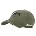 thumbnail image 2 of Pray for Our Troops Embroidered Washed Cap - Olive OSFM, 2 of 5