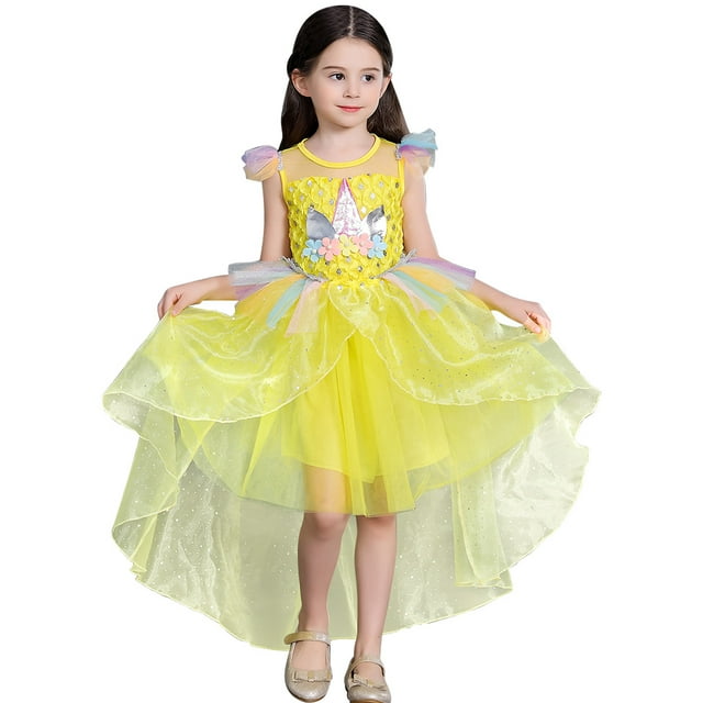 Girls Unicorn Costume Dress Little Pony Cosplay Dress up