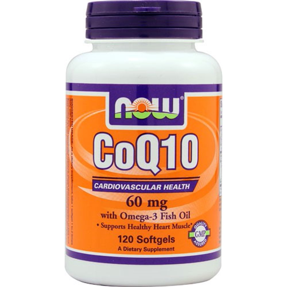 Now Foods CoQ10 With Omega3 Cardiovascular Health, 60mg, 60ct