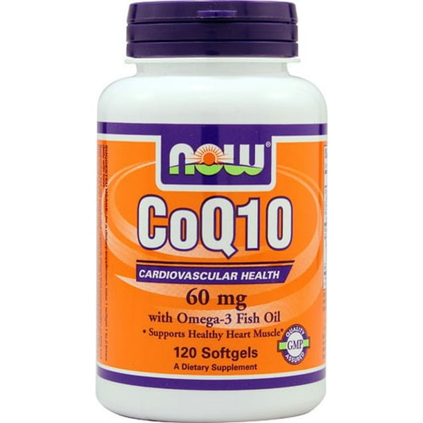 Now Foods CoQ10 With Omega3 Cardiovascular Health, 60mg, 60ct
