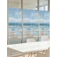 thumbnail image 4 of Ocean Window Privacy Film, Summer Beach Seagull Oil Painting Coastal Frosted Glass Window Clings Static Cling UV Heat Blocking Reusable Door Sticker for Bathroom 29.5 x 78.7 Inch, 4 of 9