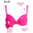 thumbnail image 2 of dELiA*s Girls Training Bra A-Cup Molded Wire-Free Soft Microfiber Lace Bralette 3 Pack (32A-36A), 2 of 7