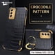 thumbnail image 5 of For S24 Ultra ZROTEVE Crocodile Leather Plating Silicone Soft Cover For Samsung Galaxy S23 S22 S21 S20 FE Note 20 10 Plus Case, 5 of 5