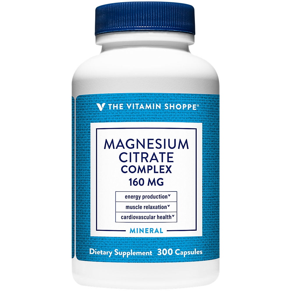 The Vitamin Shoppe Magnesium Citrate Complex 160MG, Mineral Supplement