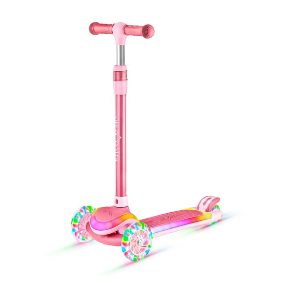 3-Wheel Kids Scooter with Multi-Color Lights on Deck & Wheels â 5-Height Adjustable Handlebar, Wide Anti-Slip Deck, Child Safety Certified, Boys & Girls Ages 3+ Supports Up to