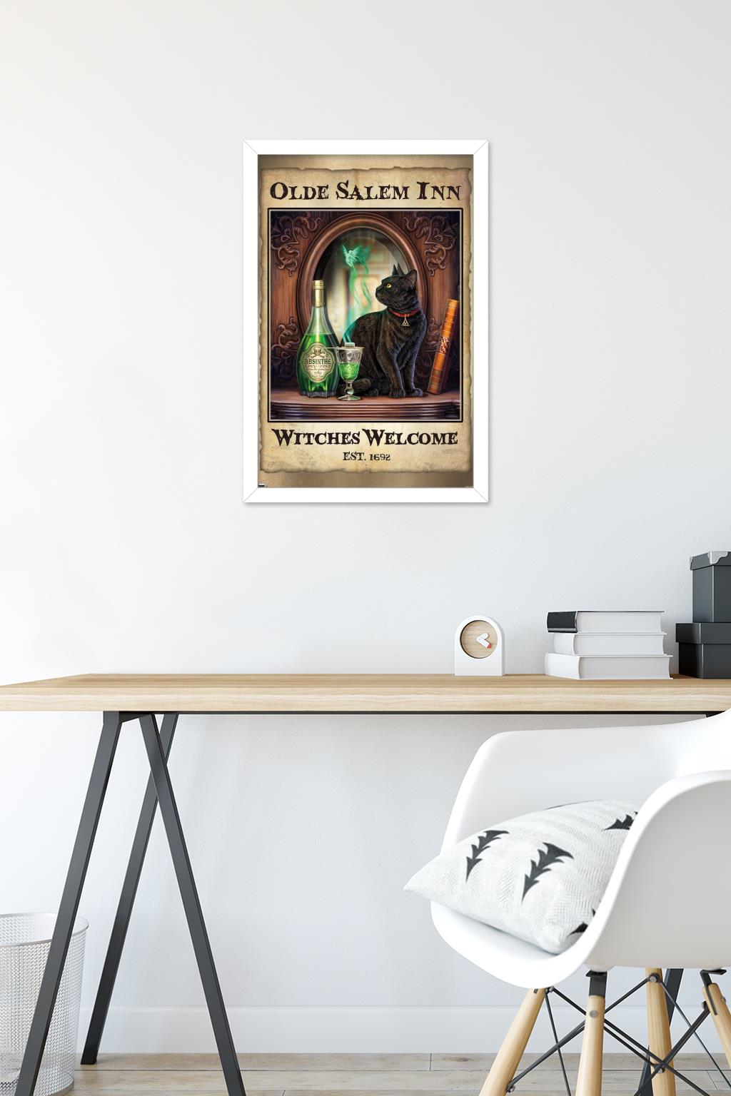 Lisa Parker - Absinthe Witches Welcome Wall Poster, 14.725" x 22.375", Framed