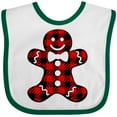 thumbnail image 3 of Inktastic Buffalo Plaid Gingerbread Man Boys or Girls Baby Bib, 3 of 4