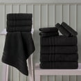 thumbnail image 5 of Jumbo Large Bath Sheets Towels 2 Pack Soft and Absorbent, 100% Cotton Towels (Black, Bath Sheet), 5 of 7