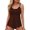 Coffee, variant on Womens Scallop Trim High Waisted 2 Piece Swimsuit Swim Top and Bottom